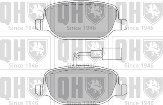 Quinton Hazell BP1744 - Kit de plaquettes de frein, frein à disque cwaw.fr