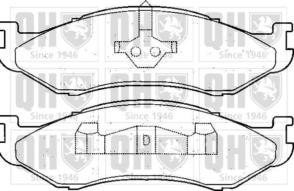 Quinton Hazell BP891 - Kit de plaquettes de frein, frein à disque cwaw.fr