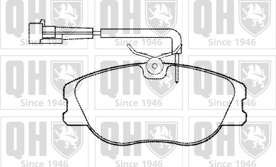 Quinton Hazell BP830 - Kit de plaquettes de frein, frein à disque cwaw.fr