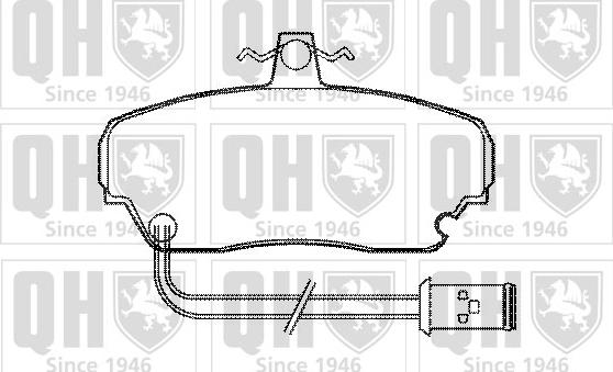 Quinton Hazell BP380 - Kit de plaquettes de frein, frein à disque cwaw.fr