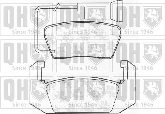 Quinton Hazell BP205 - Kit de plaquettes de frein, frein à disque cwaw.fr