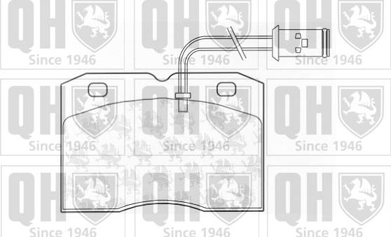 Quinton Hazell BP728 - Kit de plaquettes de frein, frein à disque cwaw.fr