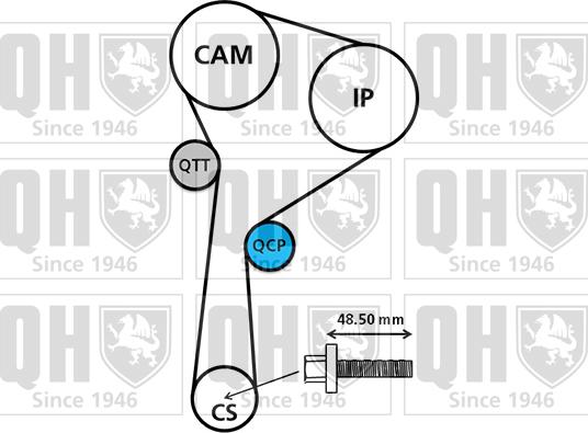 Quinton Hazell QBPK6260 - Pompe à eau + kit de courroie de distribution cwaw.fr