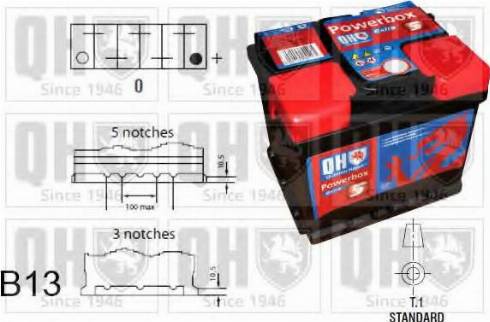 Quinton Hazell QBT0635 - Batterie de démarrage cwaw.fr