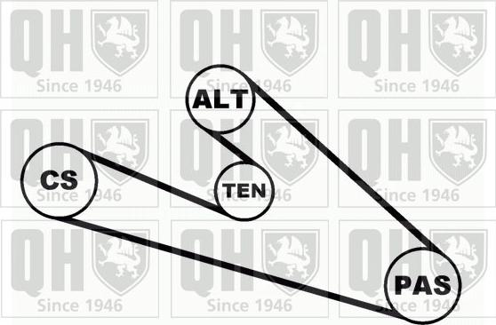 Quinton Hazell QDK13 - Jeu de courroies trapézoïdales à nervures cwaw.fr