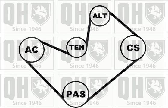 Quinton Hazell QDK17 - Jeu de courroies trapézoïdales à nervures cwaw.fr