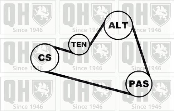 Quinton Hazell QDK39 - Jeu de courroies trapézoïdales à nervures cwaw.fr