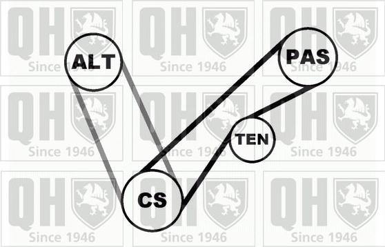 Quinton Hazell QDK21 - Jeu de courroies trapézoïdales à nervures cwaw.fr