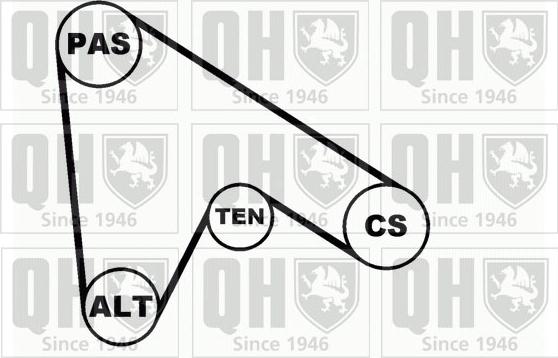 Quinton Hazell QDK27 - Jeu de courroies trapézoïdales à nervures cwaw.fr