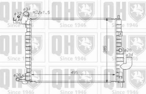 Quinton Hazell QER1704 - Radiateur, refroidissement du moteur cwaw.fr