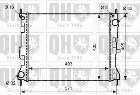 Quinton Hazell QER2492 - Radiateur, refroidissement du moteur cwaw.fr