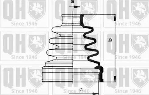 Quinton Hazell QJB1020 - Joint-soufflet, arbre de commande cwaw.fr