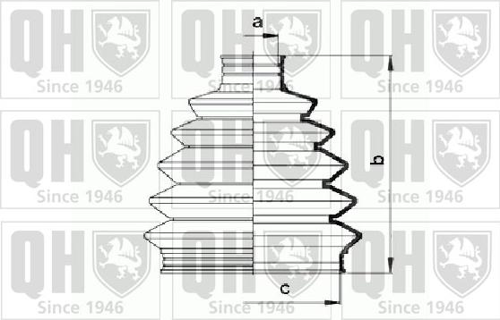 Quinton Hazell QJB873 - Joint-soufflet, arbre de commande cwaw.fr