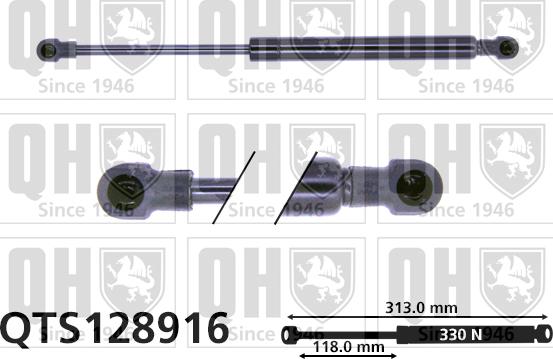 Quinton Hazell QTS128916 - Vérin, capot-moteur cwaw.fr