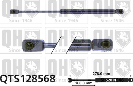 Quinton Hazell QTS128568 - Vérin de hayon, de coffre cwaw.fr