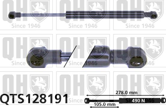 Quinton Hazell QTS128191 - Vérin de hayon, de coffre cwaw.fr