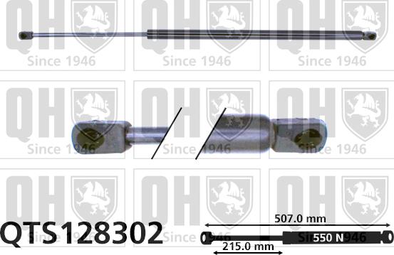 Quinton Hazell QTS128302 - Vérin de hayon, de coffre cwaw.fr