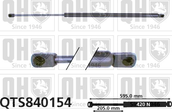 Quinton Hazell QTS840154 - Vérin de hayon, de coffre cwaw.fr