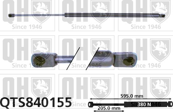 Quinton Hazell QTS840155 - Vérin de hayon, de coffre cwaw.fr