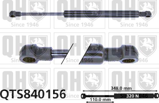 Quinton Hazell QTS840156 - Vérin de hayon, de coffre cwaw.fr