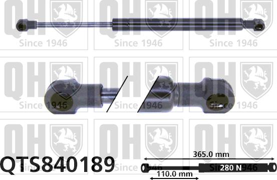 Quinton Hazell QTS840189 - Vérin de hayon, de coffre cwaw.fr