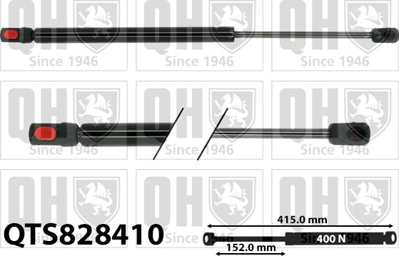 Quinton Hazell QTS828410 - Vérin, capot-moteur cwaw.fr