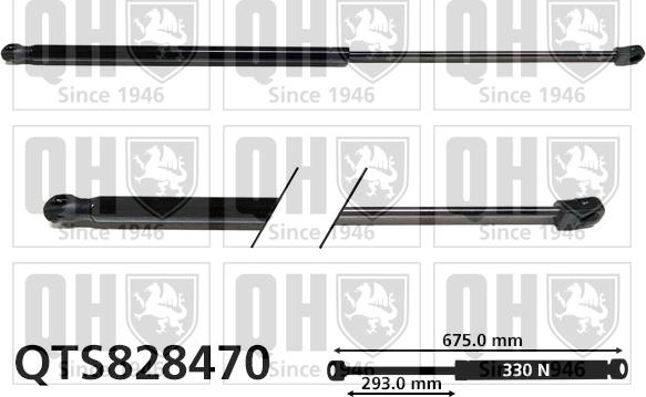 Quinton Hazell QTS828470 - Vérin, capot-moteur cwaw.fr