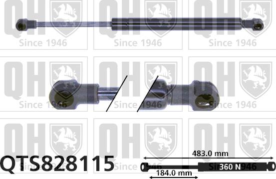 Quinton Hazell QTS828115 - Vérin de hayon, de coffre cwaw.fr