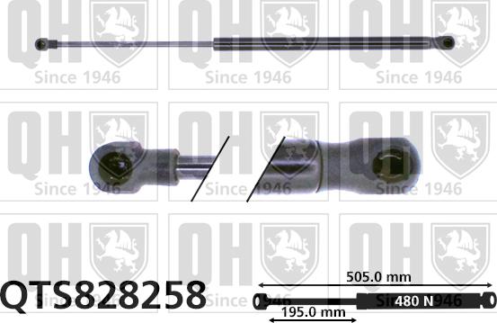 Quinton Hazell QTS828258 - Vérin de hayon, de coffre cwaw.fr