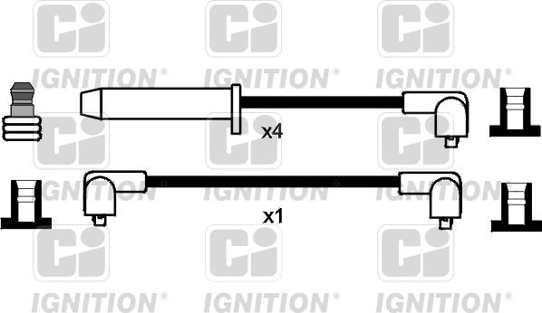 Quinton Hazell XC104 - Kit de câbles d'allumage cwaw.fr