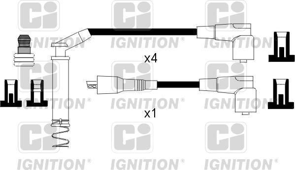 Quinton Hazell XC796 - Kit de câbles d'allumage cwaw.fr