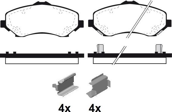 Raicam RA.0961.0K1 - Kit de plaquettes de frein, frein à disque cwaw.fr