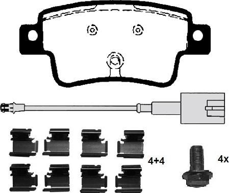 Raicam RA.0419.2K1 - Kit de plaquettes de frein, frein à disque cwaw.fr