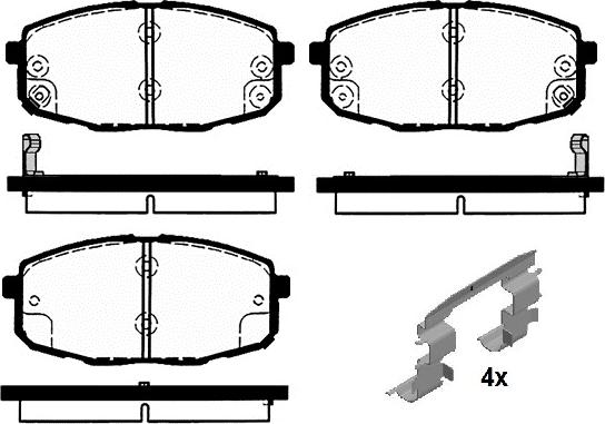 Raicam RA.0487.0K1 - Kit de plaquettes de frein, frein à disque cwaw.fr