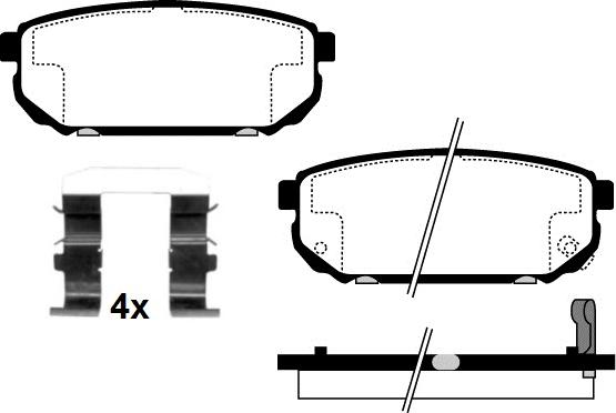 Raicam RA.0421.0K1 - Kit de plaquettes de frein, frein à disque cwaw.fr