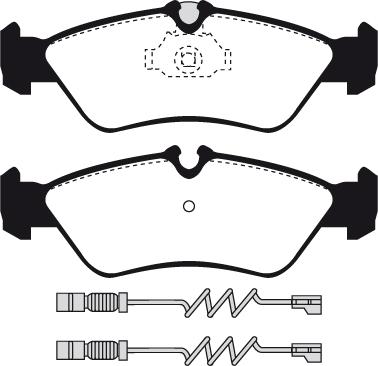 BENDIX 510636 - Kit de plaquettes de frein, frein à disque cwaw.fr