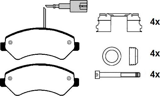 Raicam RA.0886.3K1 - Kit de plaquettes de frein, frein à disque cwaw.fr