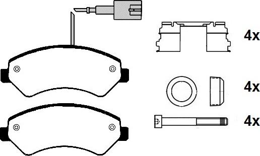 Raicam RA.0886.3K2 - Kit de plaquettes de frein, frein à disque cwaw.fr