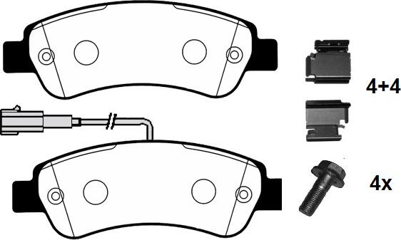 Raicam RA.0887.2K1 - Kit de plaquettes de frein, frein à disque cwaw.fr