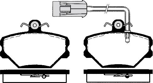 BOSCH 986491050 - Kit de plaquettes de frein, frein à disque cwaw.fr