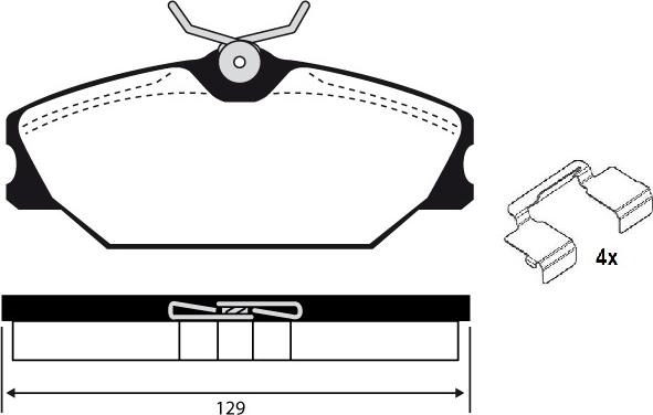 Raicam RA.0388.3K1 - Kit de plaquettes de frein, frein à disque cwaw.fr