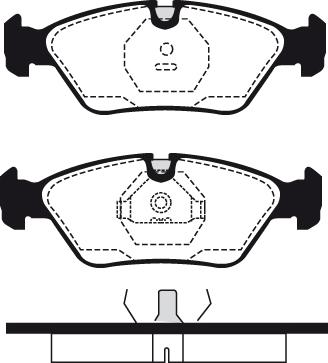 BENDIX 571529 - Kit de plaquettes de frein, frein à disque cwaw.fr