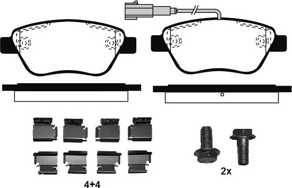 Raicam RA.0761.2K1 - Kit de plaquettes de frein, frein à disque cwaw.fr