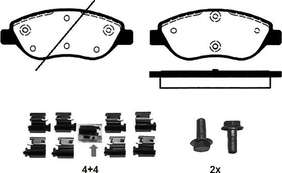 Raicam RA.0762.3K1 - Kit de plaquettes de frein, frein à disque cwaw.fr