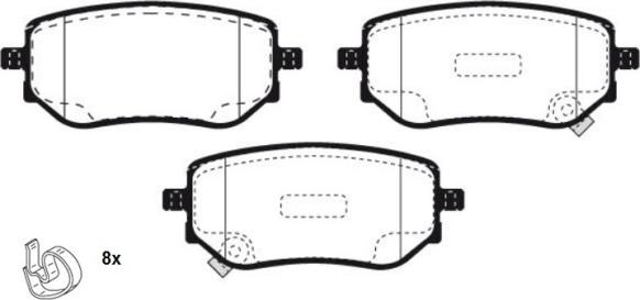 ATE 603888 - Kit de plaquettes de frein, frein à disque cwaw.fr