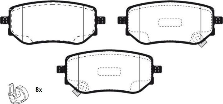 Raicam RA.1296.0 - Kit de plaquettes de frein, frein à disque cwaw.fr