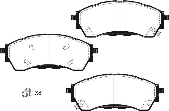 Raicam RA12420 - Kit de plaquettes de frein, frein à disque cwaw.fr