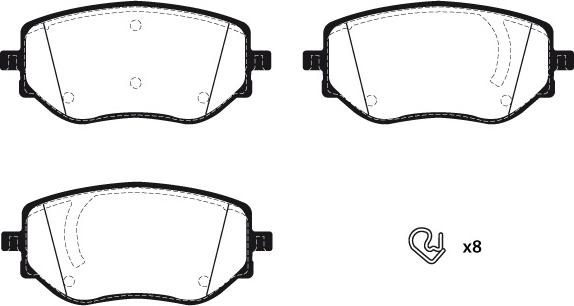 Raicam RA.1277.0 - Kit de plaquettes de frein, frein à disque cwaw.fr