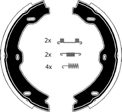 Raicam RA29311 - Jeu de mâchoires de frein, frein de stationnement cwaw.fr