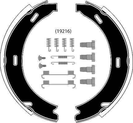 Raicam RA26872 - Jeu de mâchoires de frein, frein de stationnement cwaw.fr